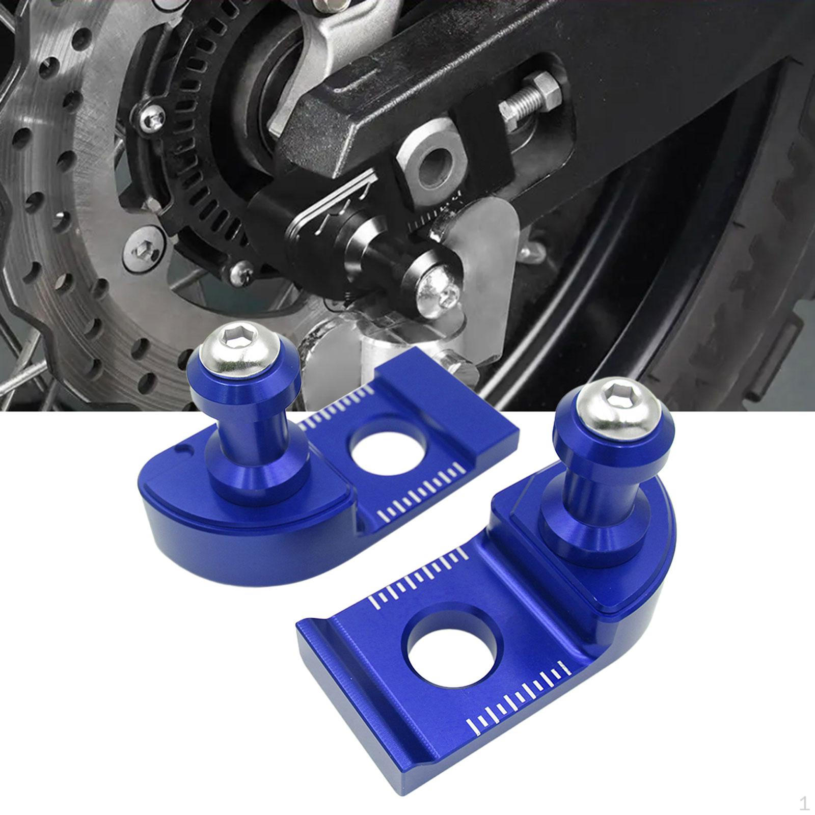 

2 Pieces Swingarm Stand Pick up Chain Adjuster Block Aluminum Alloy High Performance Premium Durable синій