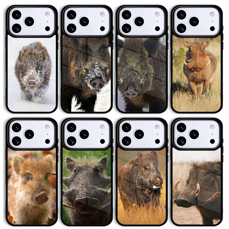 Animal Wild Boar Mobile Phone Case for IPhone 17 AIR 16pro Max 15 14 13 12 11 Bumper Cover