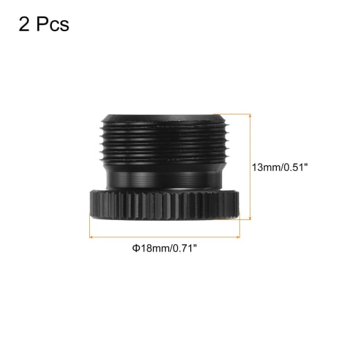 uxcell Microphone Stand Adapter, Female 1/4 Inch to Male 5/8 Inch Aluminum Alloy Microphone Screw Adapter for Microphone Tripod Stand, Black, 2 Pieces