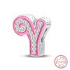 Copper Princess Pink 26 Letters Charm Bead Charms Bead Charms 3mm Do It Yourself Birthday Fine Jewellery Making