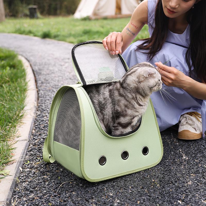 

Portable Foldable Cat Carrier: Spacious, Breathable Pet Capsule for Travel Small
