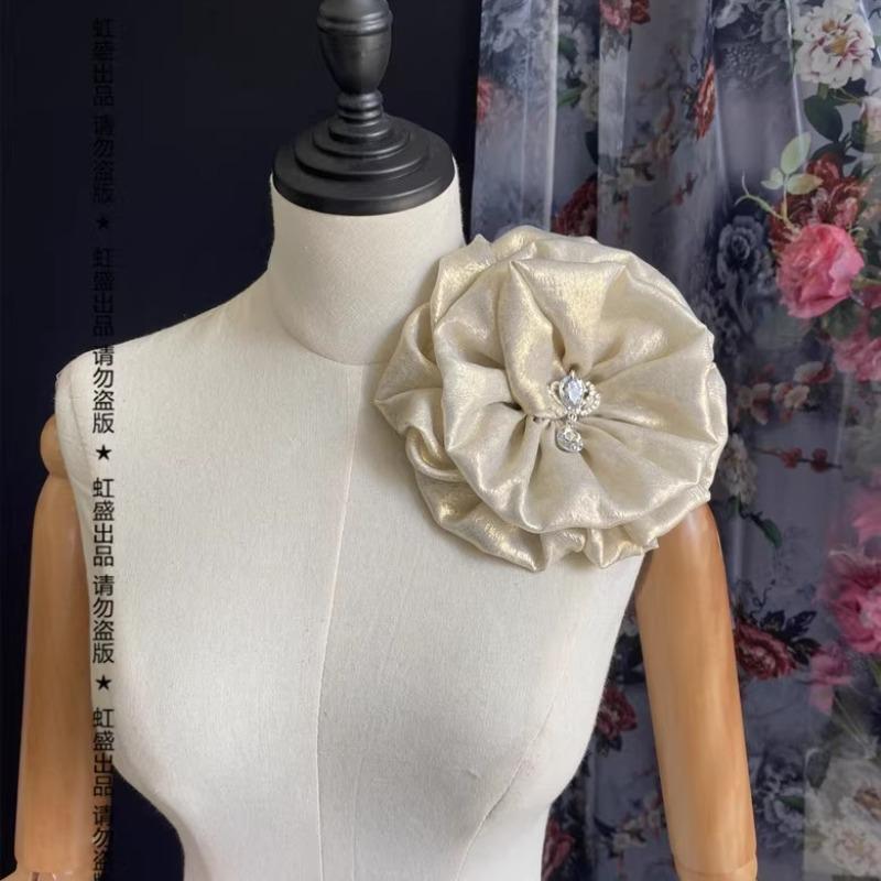 3D 15cm Manual Fabric Multi-layer Flower Brooches For Women Corsage Lapel Pins Fashion DIY Wedding Dress Clothes Accessories