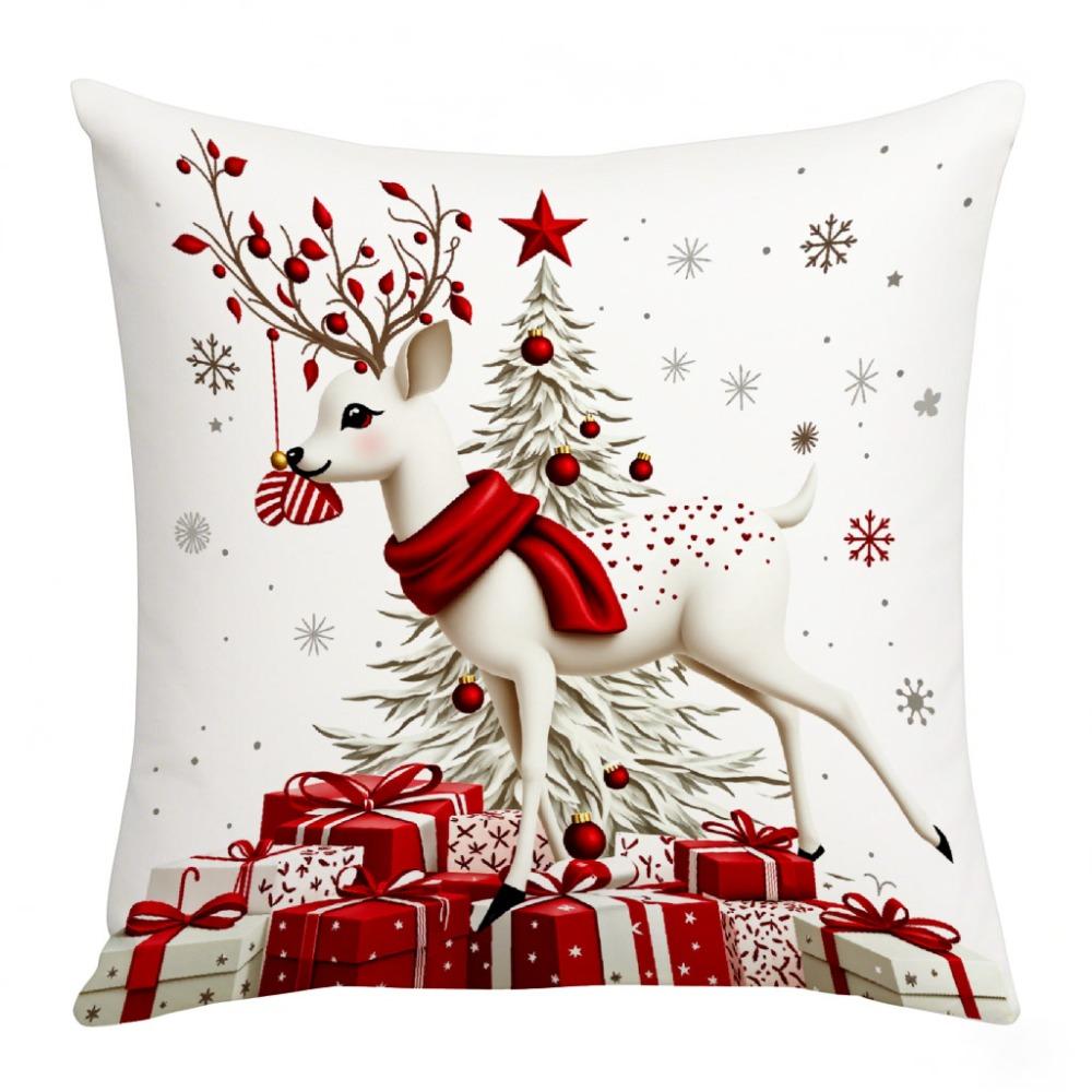 45x45cm Christmas Pillow Cover Soft Sofa Cushion Cover New Throw Pillowcase  Xmas Home Decoration