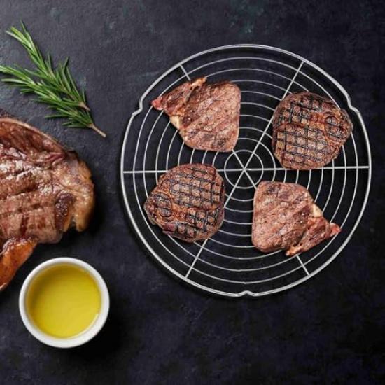 Barbecue Mesh Tool Round Grid Wire Round Shape Net Rack for Round Barbecue 15 Inch Grate Barbecue Rack for Cuisinart Tool Tool Cable for Utensil