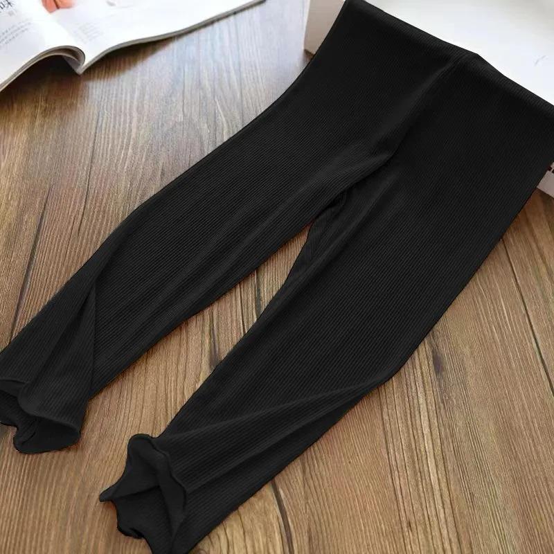Summer Girls Clothes Solid Color Korean Version Leggings Thin Daily Casual Children's Clothing