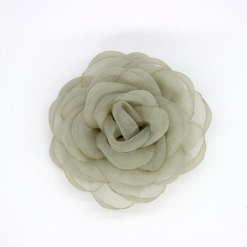 6Cm Black White Camellia Flower Brooches Korean  Corsage Lapel Pins Dress Shirt Suit Accessories For Women Lapel Pins