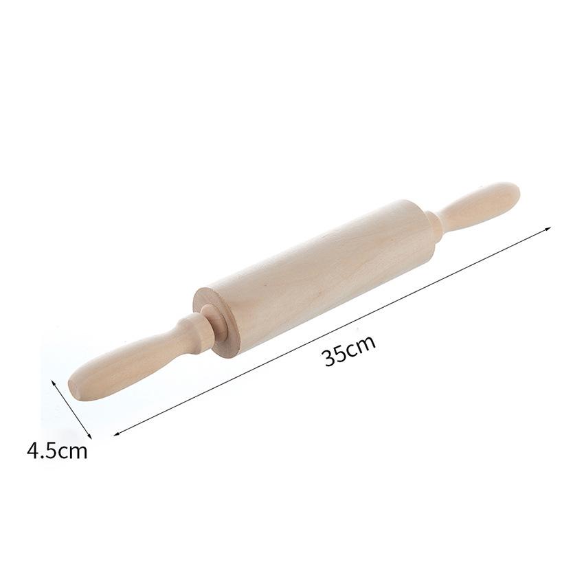 European Style Wooden Embossed Christmas Rolling Pin for Cookie Dough and Crafts