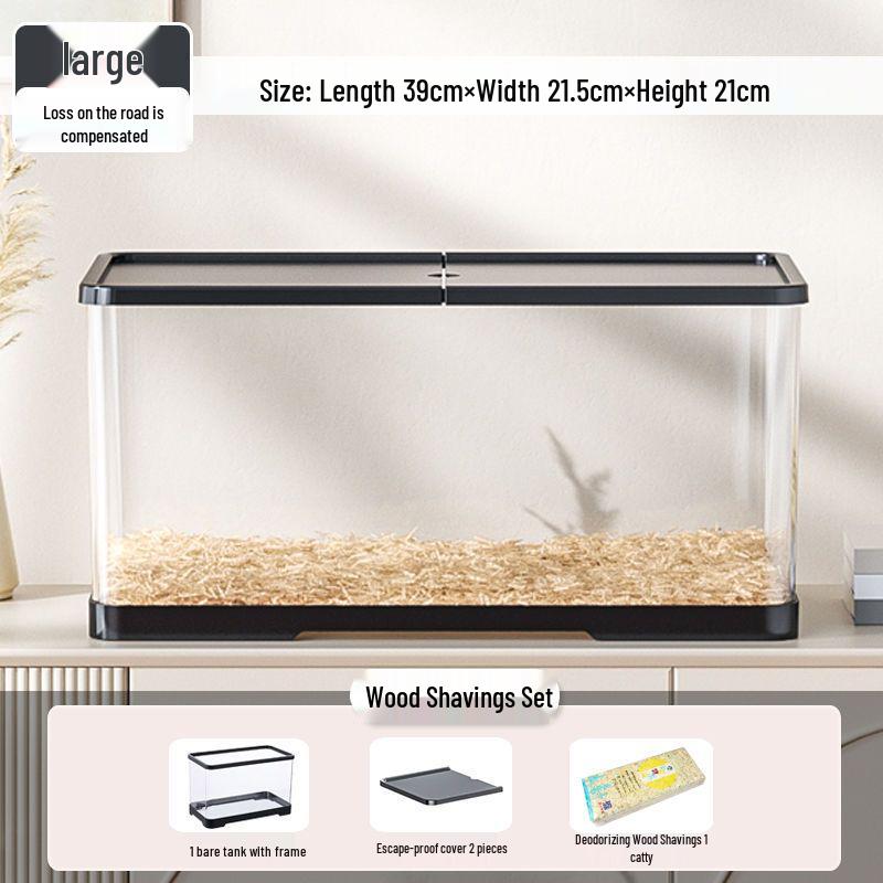 Golden Hamster Luxury Acrylic Villa - Transparent Breeding Cage with Spacious Bedroom