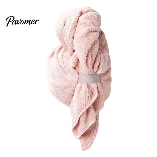 Breathable Hair Drying Towel for Hotel Microfiber Wrap, Quick Dry Anti-frizz Turban with Elastic Comfortable Cap Home Band, Super Absorbent Women Wrap