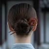 Haarschmuck Kopfschmuck Doppelte Haarnadel Holzgeschnitzt U-förmige Blumen Haargabel Chinesischer Stil Holz-Haarnadel Damen