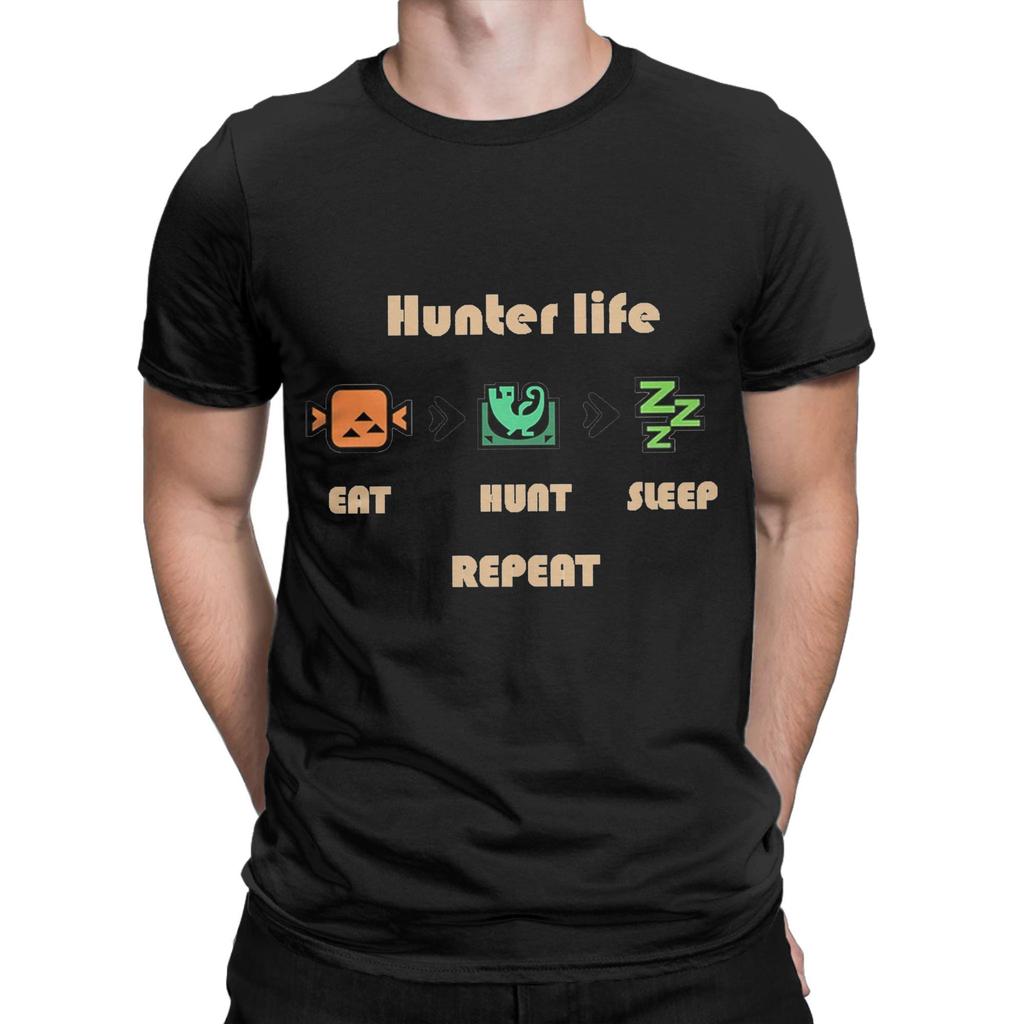 Men's Monster Hunter T Shirt Hunters life Cotton Clothes Casual Short Sleeve Crew Neck Tees Gift Idea T-Shirt