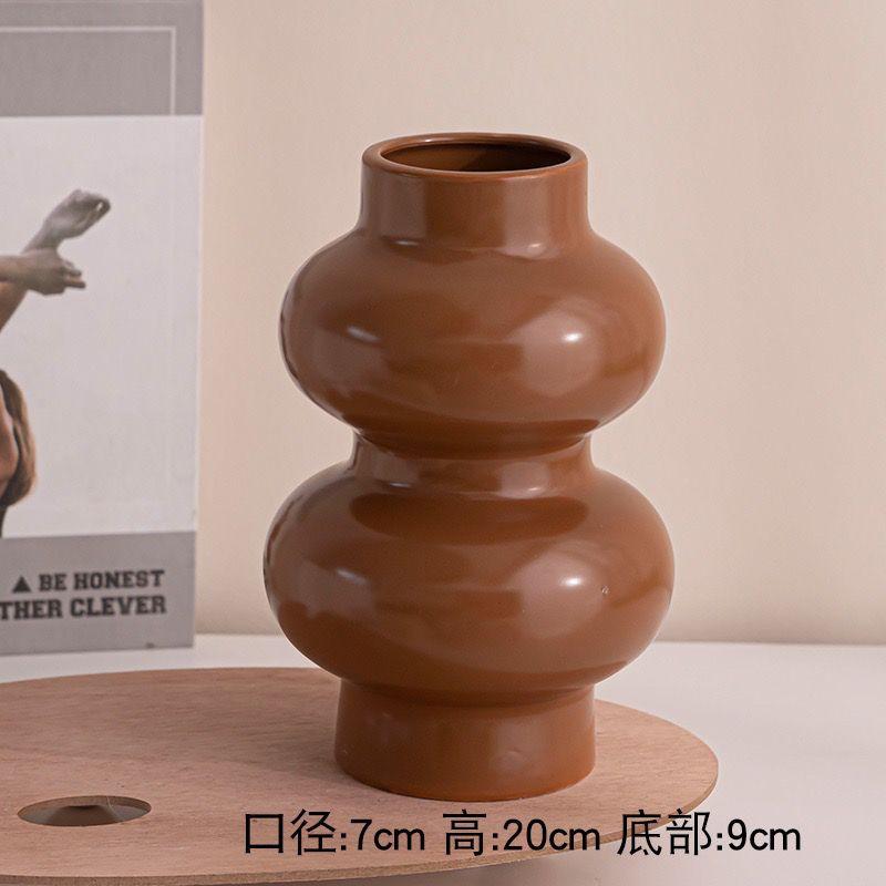Creative Amphora Special-shaped Vase Living Room Dining Table Decoration Simple Art Cutout Ceramic Vase Flower Home Decoration