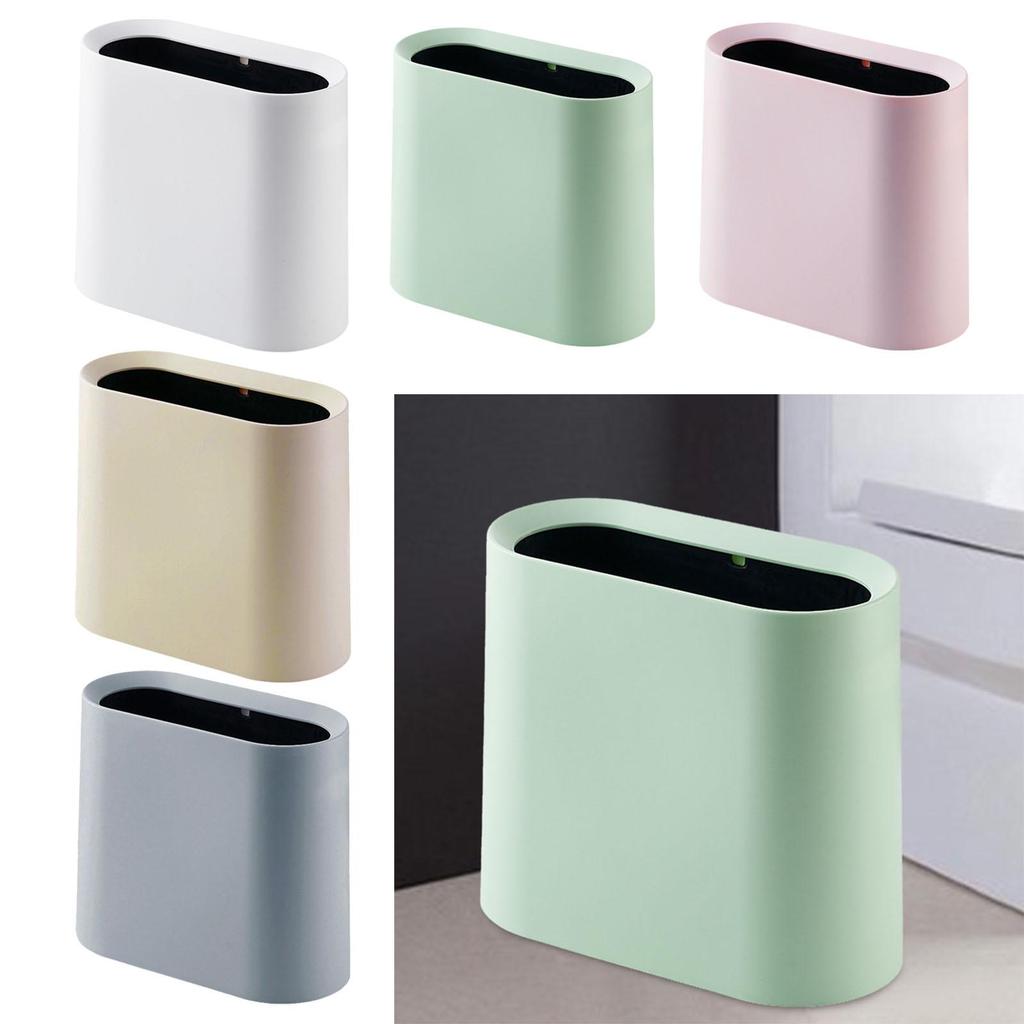 Slim Trash Can Garbage Can Washable Multipurpose Modern Easy to Clean Waste Bin for Office Bedroom Home Living Room Kitchen