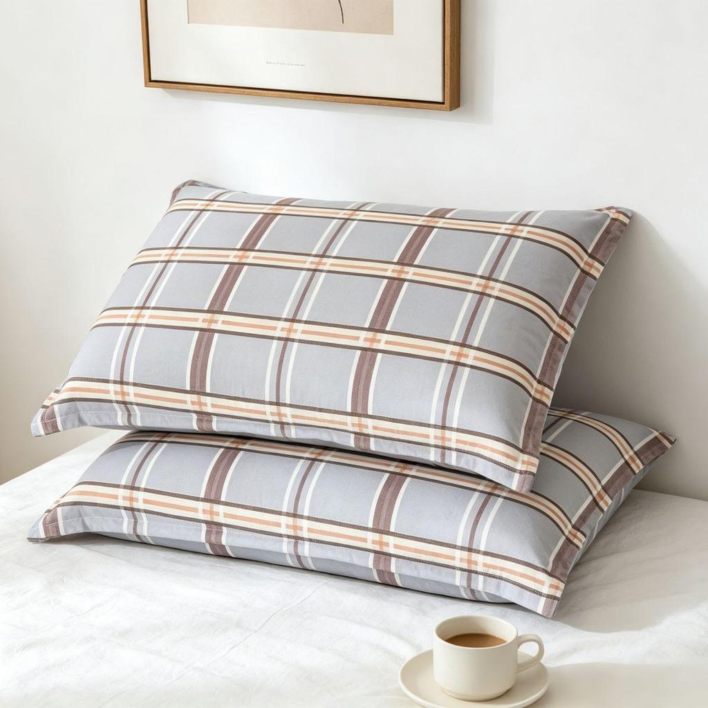 Thickened Large Single Pillowcases for Adults - Simple Summer Cover, Ideal for Dormitory Use (One Pair)