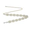 Meier Thin Belt, Waistband, Casual Glass Pearl Flower Woven Chain, Skirt Waist Chain