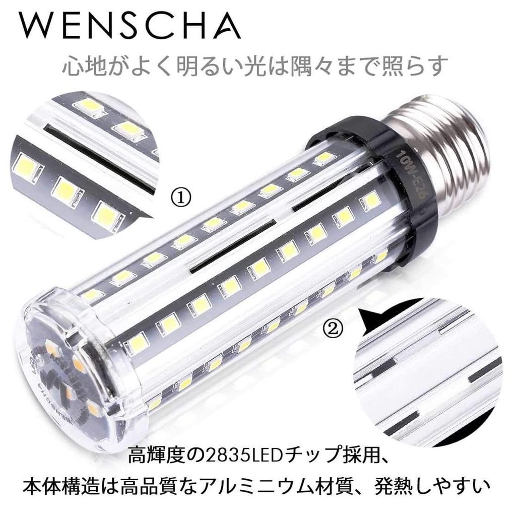 Wenscha LED Bulbs, E26 Base, 10W, 1000lm, 100W Equivalent, High Brightness, Warm White, 3000K, Wide Beam Distribution, High Color Rendering, Energy