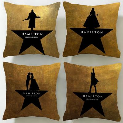 Klasický muzikál Hamilton Povlak na polštář Měkký Snadno omyvatelný Povlak na polštář Univerzální pro pohovku Postel Cestování a Kancelář