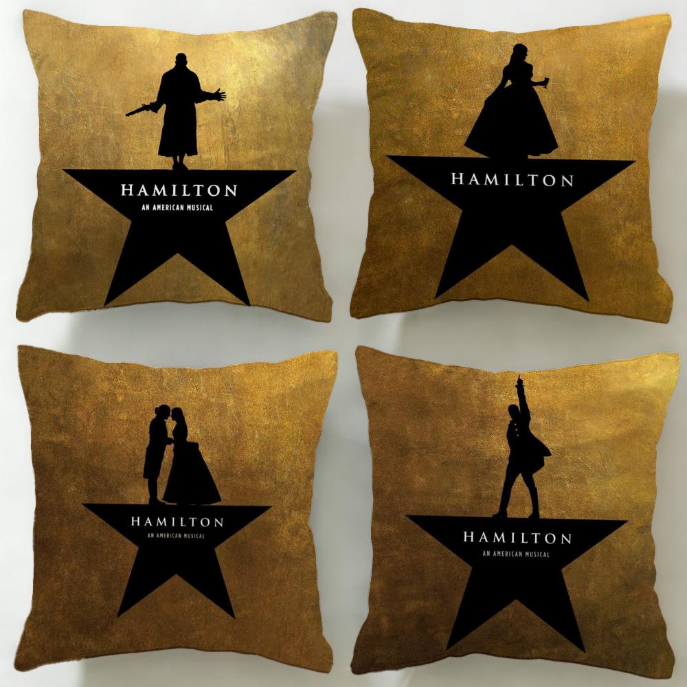 Κλασικό Μουσικό Hamilton Κάλυμμα Μαξιλαριού Μαλακό Εύκολο Πλύσιμο Θήκη Μαξιλαριού Ευέλικτο για Καναπέ Κρεβάτι Ταξίδι και Γραφείο