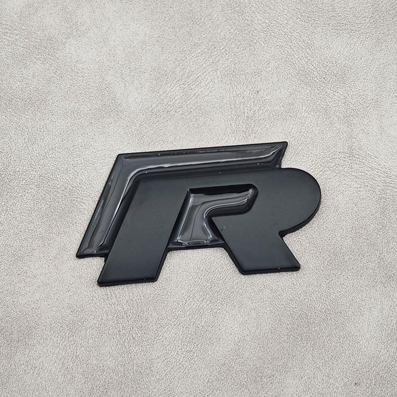 2026 New For VOLKSWAGEN VW 3D Metal Logo R Emblem Car  Front Grill Badge Rear Trunk Sticker For Volkswagen VW  Golf 4 5 6 7 Polo