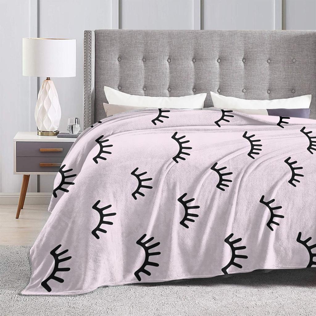 Eyelash Cartoon Eyelashes Blanket Fleece Autumn/Winter Multi-function Lightweight Thin Throw Blankets for Home Office Bedspreads