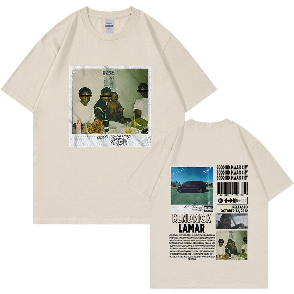Rapper Kendrick Lamar Good Kid T Shirt Men Women Clothes Hip Hop Music Album Graphic T-shirt Fashion Vintage Oversized Tee Shirt