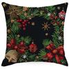 New Christmas Pillowcase Linen Imitation Embroidery Print Classic Christmas Tree Decorative Cushions Cover for Sofa Home Decor