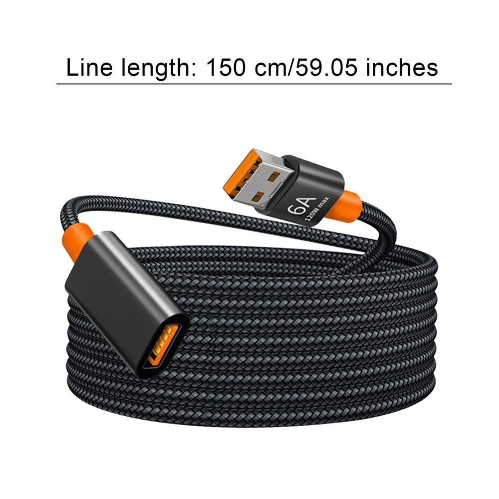 USB 3.0 Extender Cord USB Extension Cord Nylon Braided Long USB Cable Fast Data Transfer For Mouse Keyboard Flash Drive Printer