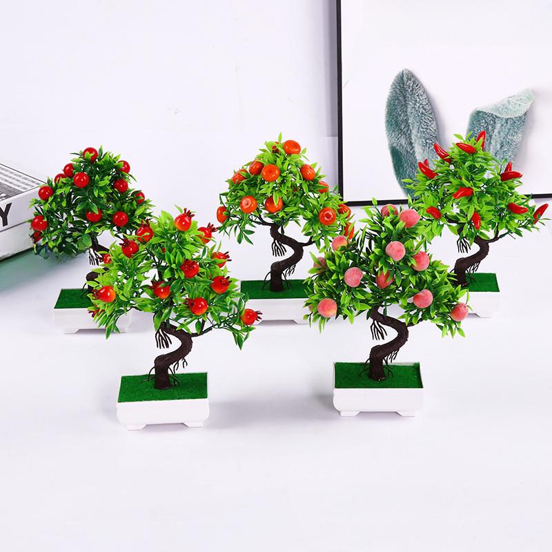 Rot Orange Chili Frucht Künstliche Pflanze Bonsai Für Heimdeko Und Geschenkideen