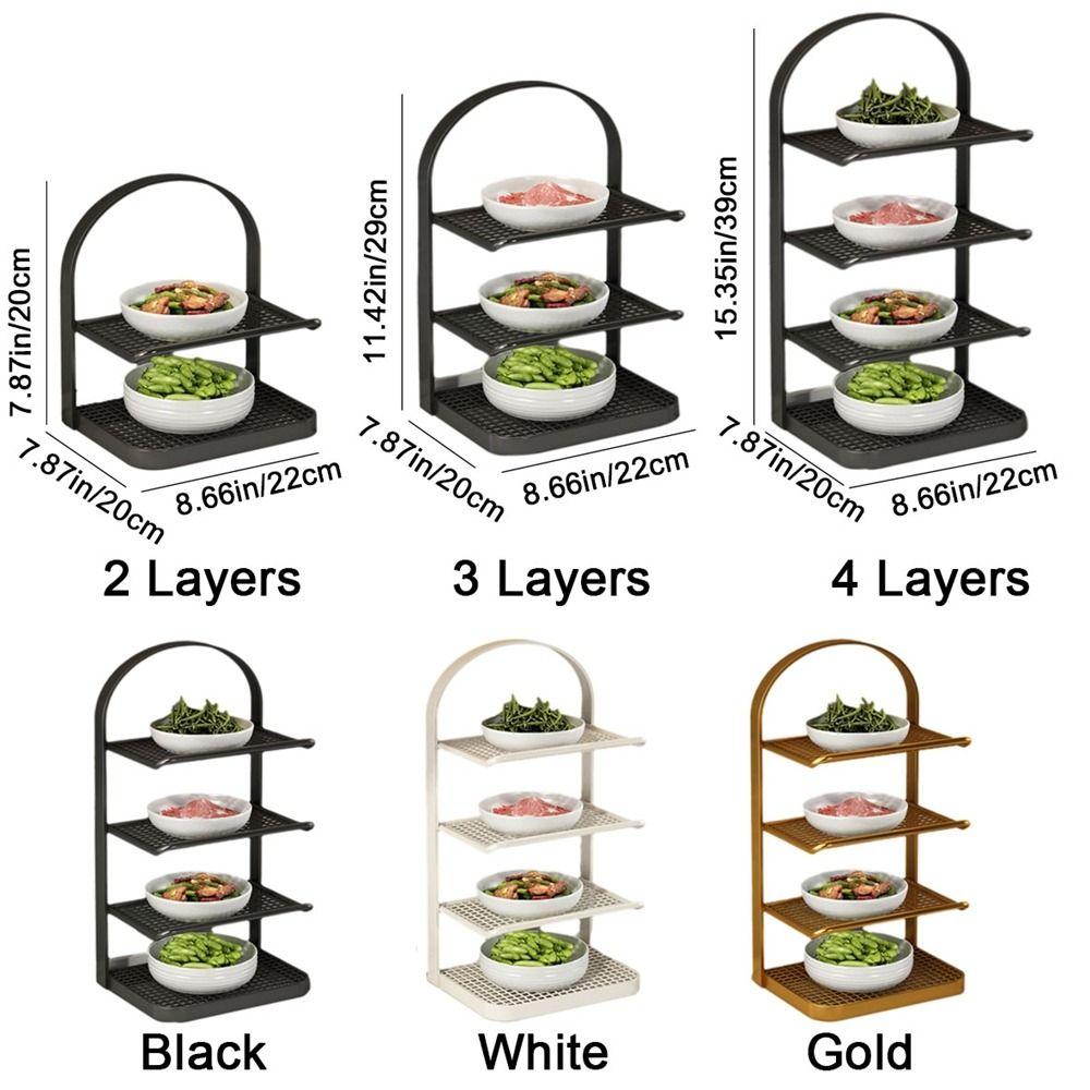 Large Capacity Side Dish Rack Matal Food Sorting Tray Practical Vegetable Storage Tray  Shoes