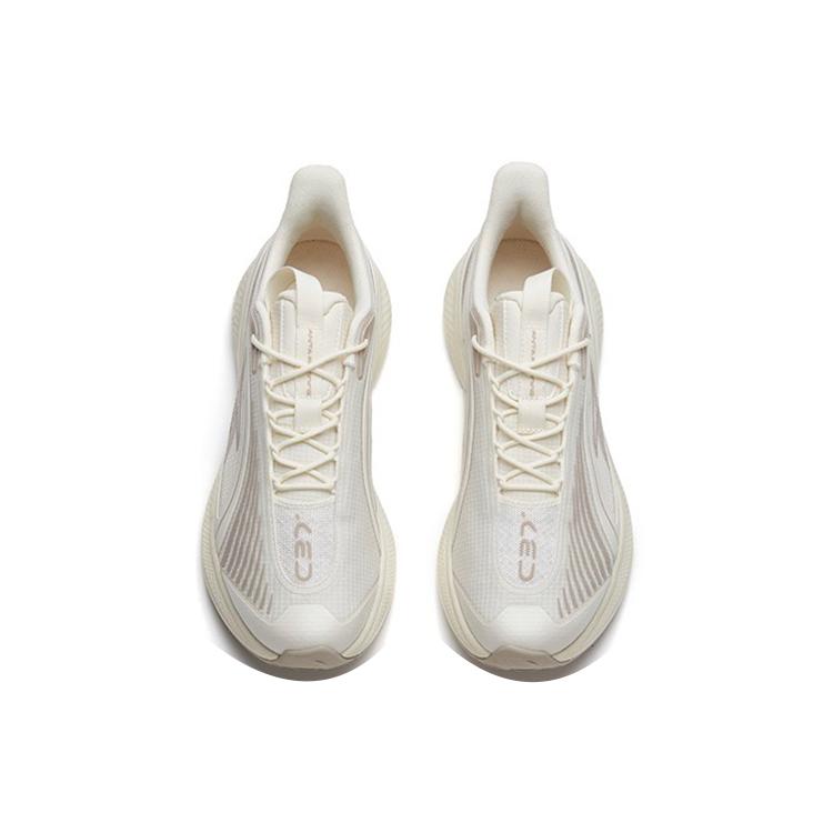 Anta C37 2.0 Comfortable Cushioning Slip Resistant Abrasion Resistant Breathable Low top Running Shoes Men's White Gray 112145537R-9