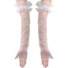 Seethrough Sheer Arm Sleeves Wedding Gloves For Bride Formal Occasion Fingerless Thin Arm Covers for Evening Party Wear