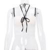 European & American Style Strapless Lace Trim Halter Tank Top for Women