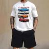 Nuova Moda Uomo Abbigliamento Sportivo Estivo Casual T-shirt a Maniche Corte da Uomo e Pantaloncini Set Base a Due Pezzi Asciugatura Rapida
