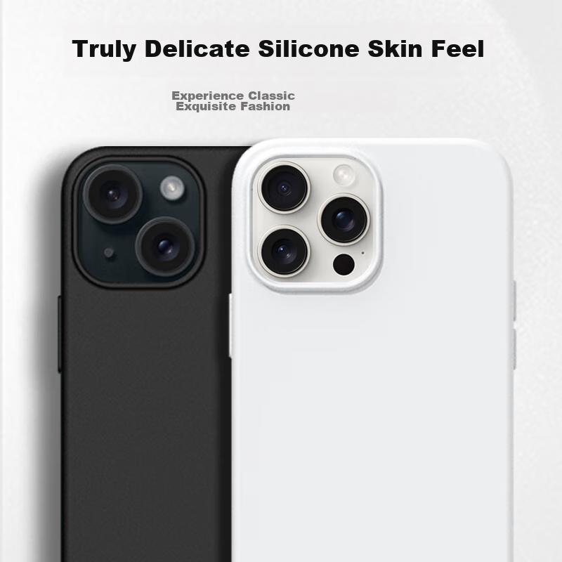 IPhone 15 Pro Max Case, IPhone Full Protection, New Upgraded Liquid Silicone Shockproof Ultra-Thin Soft Case, Jade White SG-01