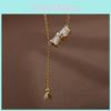 Elegant Bamboo Style Cat Eye Stone Necklace Stylish Korean Design For Women 2022