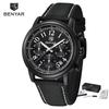 BENYAR New Sports Men Quartz Wristwatch Luxury Leather Military Watches 5 Bar Waterproof Fashion Watch For Men Reloj Hombre