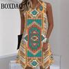 Summer Beach Sleeveless Tank Dress Women Sundress Casual Loose O-Neck Dresses For Women Fashion Street Hip Hop Short Dress