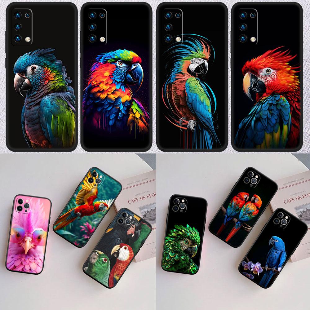Parrot bird Shell Phone Case for Samsung Galaxy Note 10 20 S23 S24 S25 Ultra FE Plus Edge Lite A02S A35 A07 A17