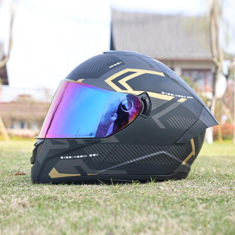 701-LVS-Motorcycle helmet, men's and women's dual mirror full helmet, four season couple motorcycle helmet