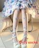 Lolita Cross Bow Overtheknee Socks With Antislip Knit For Youth Fashion