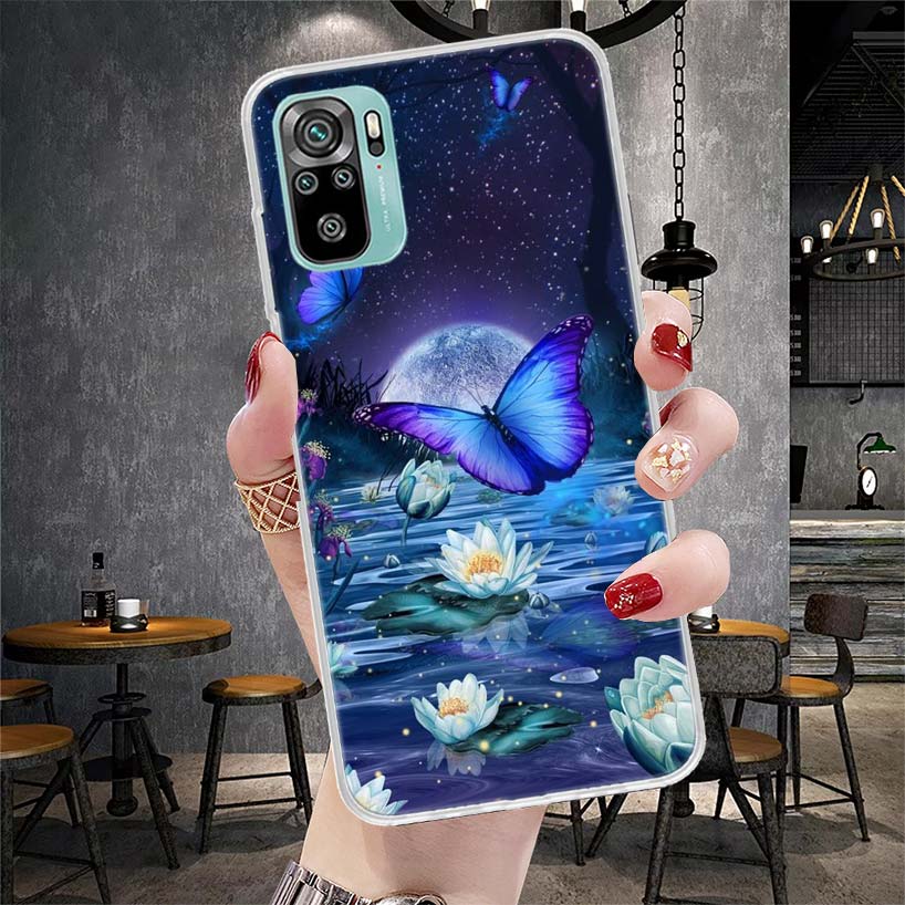 Blue Butterfly Beautiful Wing Soft Phone Case For Xiaomi Redmi Note 15 14 14S 13 12 Pro Plus 12S 11 11S 11E 10 10S 11T 5G Fundas