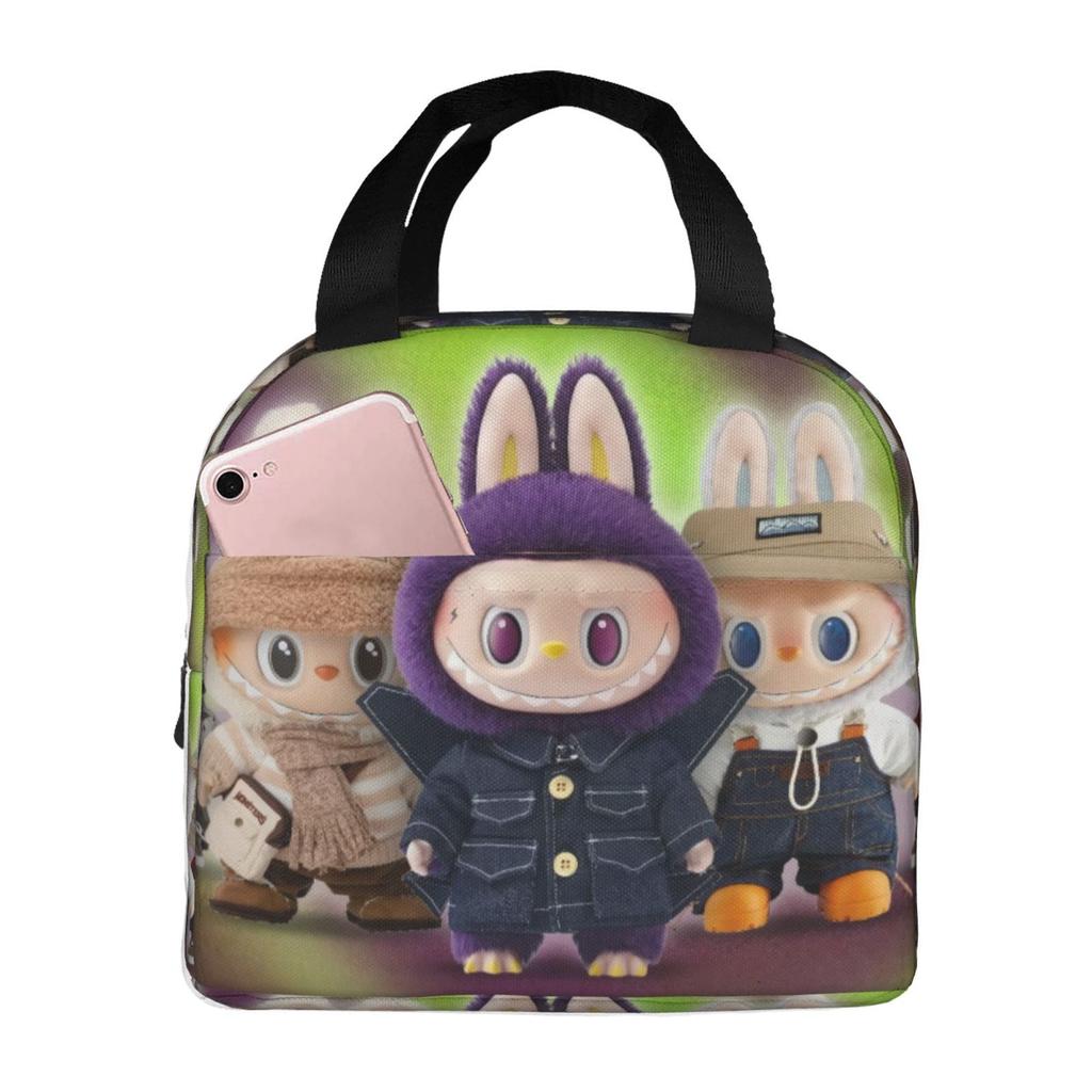 Lunch Bag Children'S Fully Printed Picnic Bag Cartoon Animation Portable Thermal Insulation Bag Convenient Lunch Box Bag