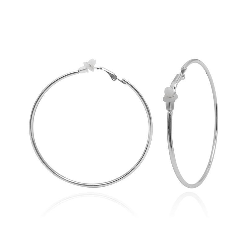Large Hoop Clip-On Earrings - Trendy European & American Style for Women