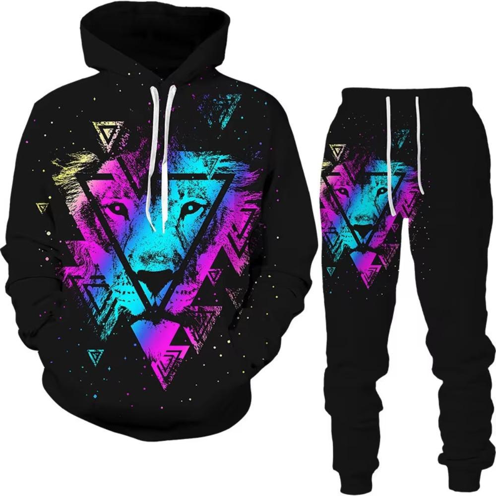 Winter und Herbst Heißer Verkauf Neues 3D-bedrucktes Sweatpants- und Hoodie-Set Sportbekleidung Herrenbekleidungsset Street Sportswear Anzug