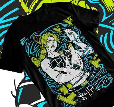 Jolyne Cujoh JoJo Bizarre Adventure T-shirt JJBA Stone Ocean Anime Soft Tee