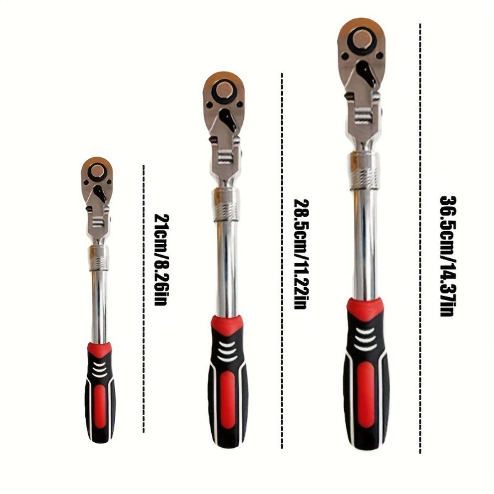 72 Teeth Swivel Head Ratcheting Wrench With Telescoping Handle Quick Release High Sales Manual Tool Accessories