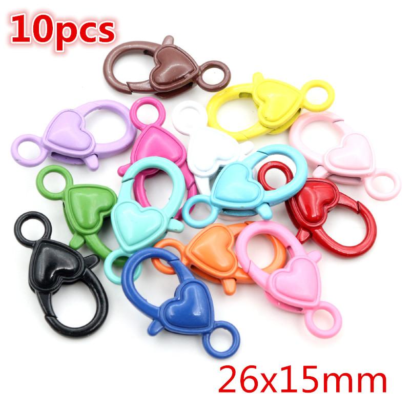 New Colors Mixed Alloy Open Rings Lobster Clasp Hooks DIY Keychain Jewelry Making Findings Supplies Accessories