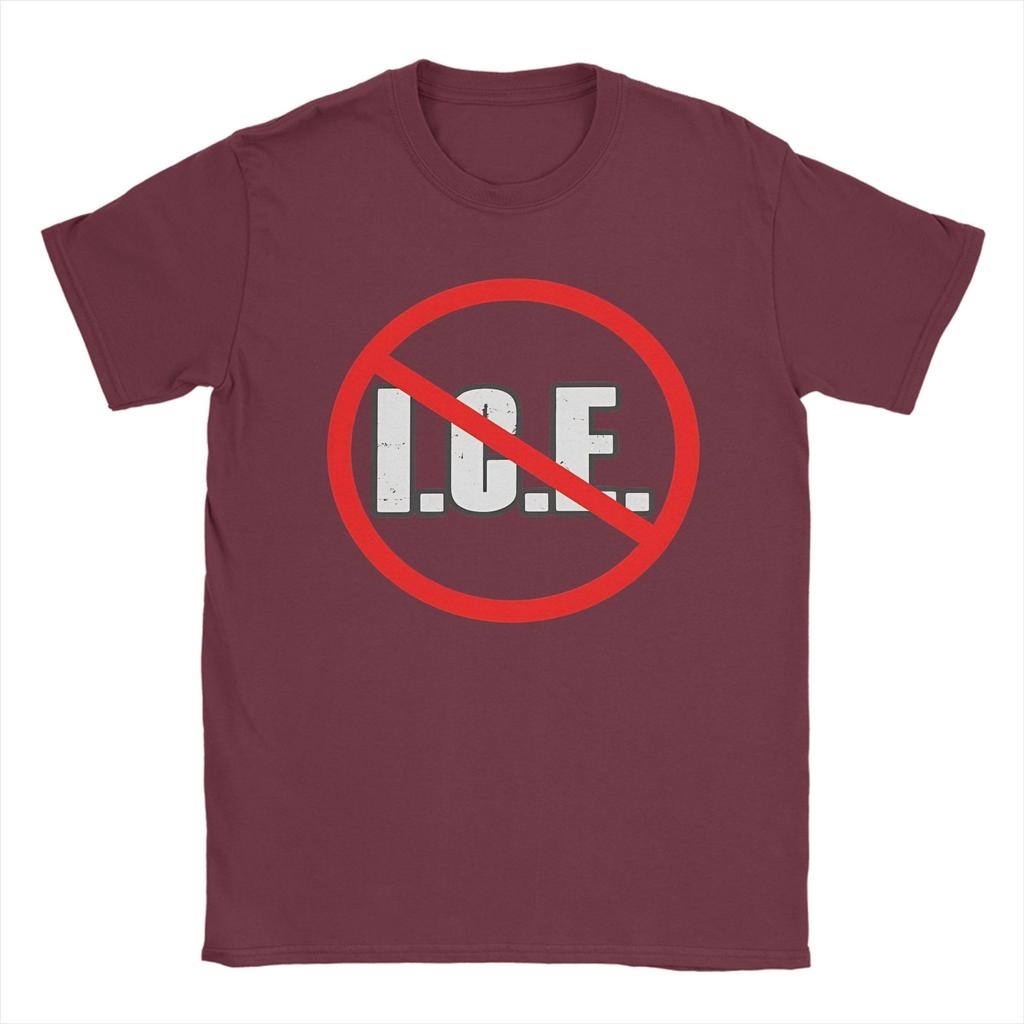 Abolish Ice Unisexs T Shirt Novelty Tee Shirt Short Sleeve O Neck Tshirts Cotton Gift Idea Clothes