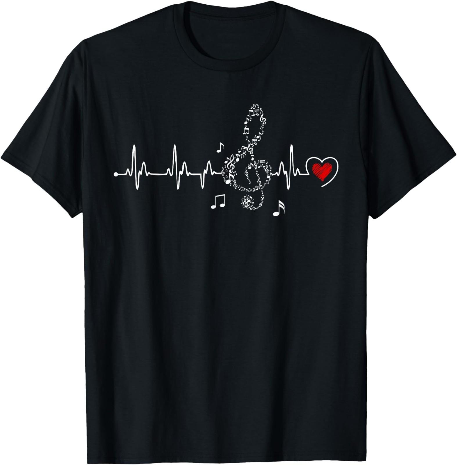 Music Heartbeat Clothing for Music Lovers T- Small Unisex T-Shirt L