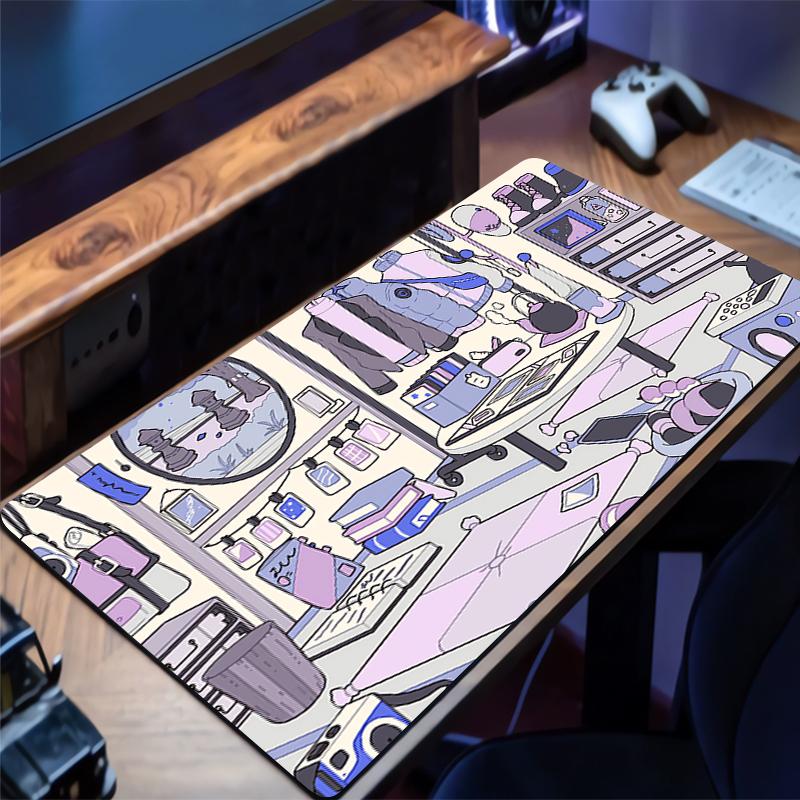 Mouse Pad Anti-slip Durable Desktop Mat Offices PC Accessories Cartoon Keyboard Pad Anime Semyon Room Mouse Mat Tapis De Bureau